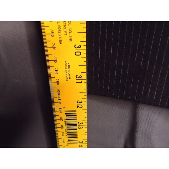 Metaphor Modern Fit Bootcut Black Pinstripe Trouser Pant 8 Average New - Picture 7 of 8